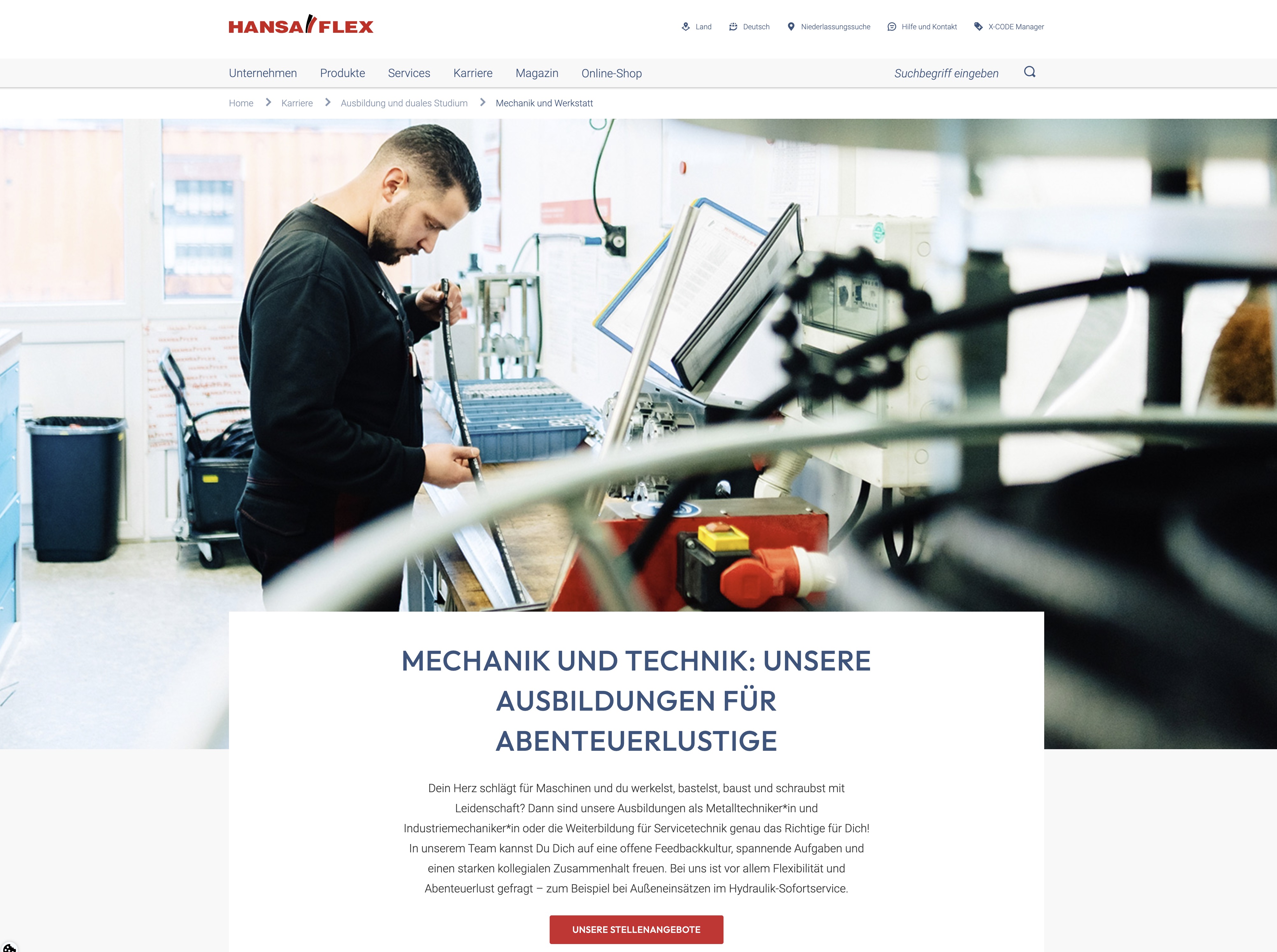 Corporate Fotografie für responsive Website - Hansa-Flex AG — Corporate Fotografie Jonas Ginter Bremen